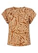 Tramontana Top Flowy Shells Print Browns