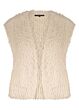 Tramontana Hairy Yarn Vest Stone 