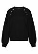 Tramontana Sweater Sailor Buttons Black