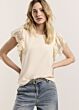 Summum Woman Butterfly  Sleeve Top With Lace 