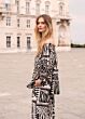 Summum Woman Blouse Two Tone Print Black