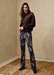 Tramontana Trousers Flared Suedine Flower