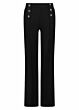 Tramontana Trousers Sailor Buttons Black