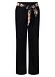 Tramontana Wide-Leg Trousers Scarf Aubergine Noir 