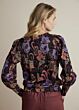 Summum Woman Jersey Top Flower Jacquard