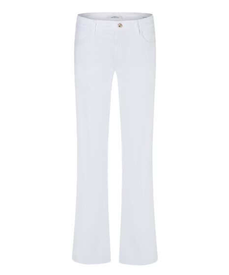 Cambio Paris Flared Jeans Classy White & Fringed 