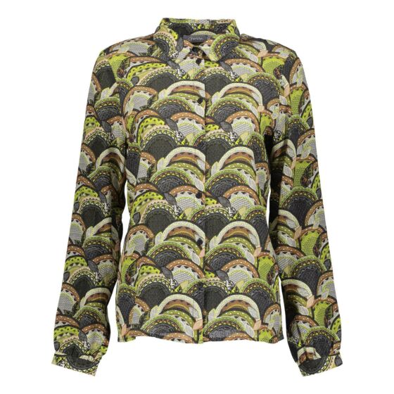 Geisha Blouse Tabacco/Lime
