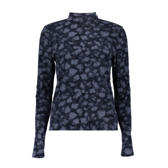 Geisha Top Turtle Rhinestones Dark Blue/Silver