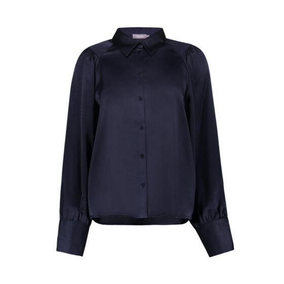 Geisha Blouse Shiny Navy 