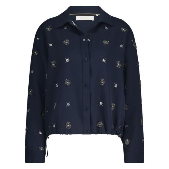 Nukus Newport Blouse Embroidery Navy/Silver
