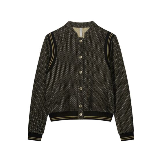 Summum Woman Jacket Rib Pattern Jacquard
