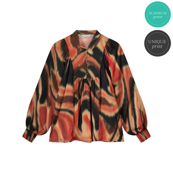 Summum Woman Top Blury Print Multicolor