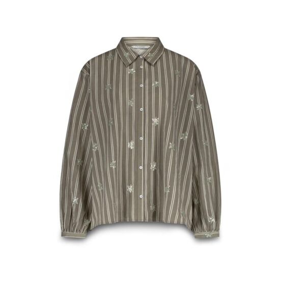 Summum Woman Blouse Stripe Scatterd Embro
