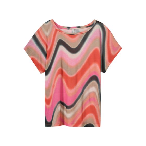 Summum Woman Top Wave Print Multicolor