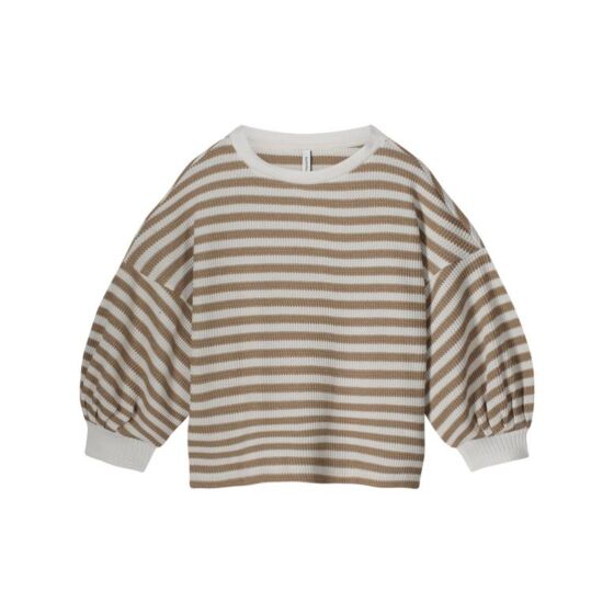 Summum Woman Sweater Waffle Lurex Stripe Khaki
