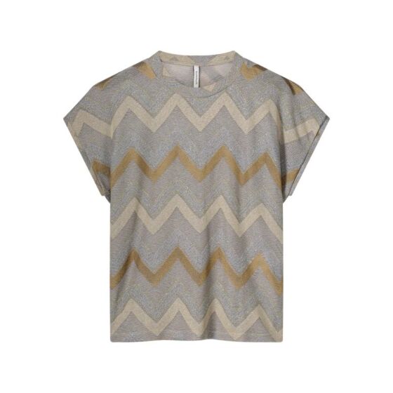 Summum Woman Cap Sleeve  Top Fluid  ZigZag 