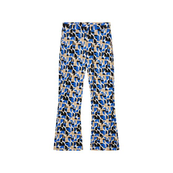 Summum Woman Trousers Small Graphic Print Azure 