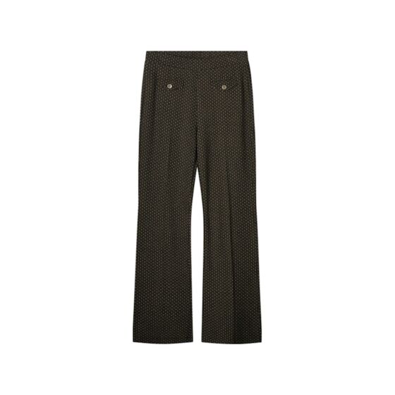 Summum Woman Flared Pants Mini Pattern Jacquard