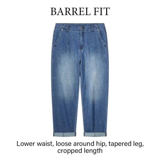 Summum Woman Tapered Barrel Fit Jeans Denim