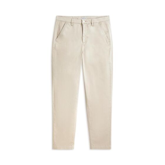 Summum Woman Slim Chino Stretch Sateen Ivory 