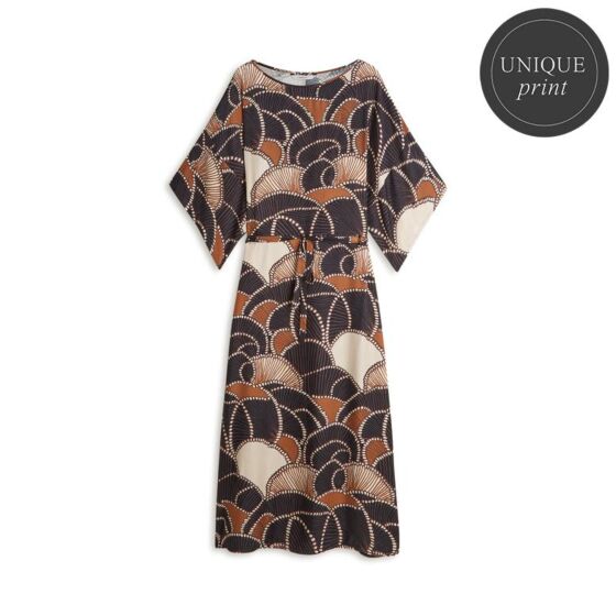 Summum Woman Dress All Over Twill Satin Multicolor