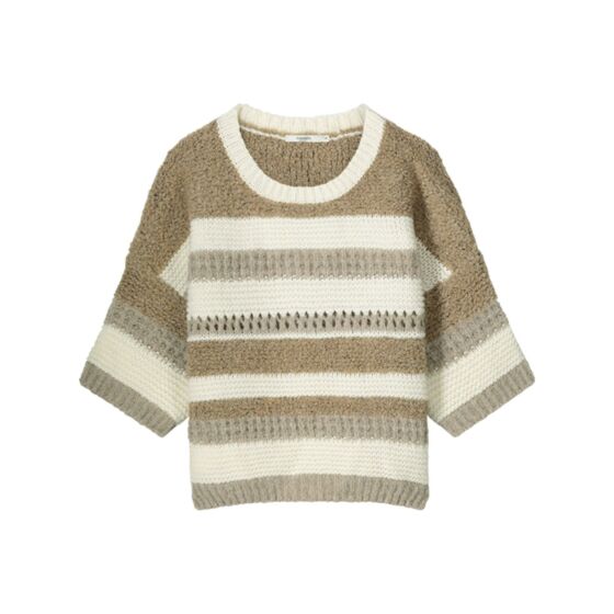 Summum Woman Boxy Sweater Muti Yarn Mix Knit