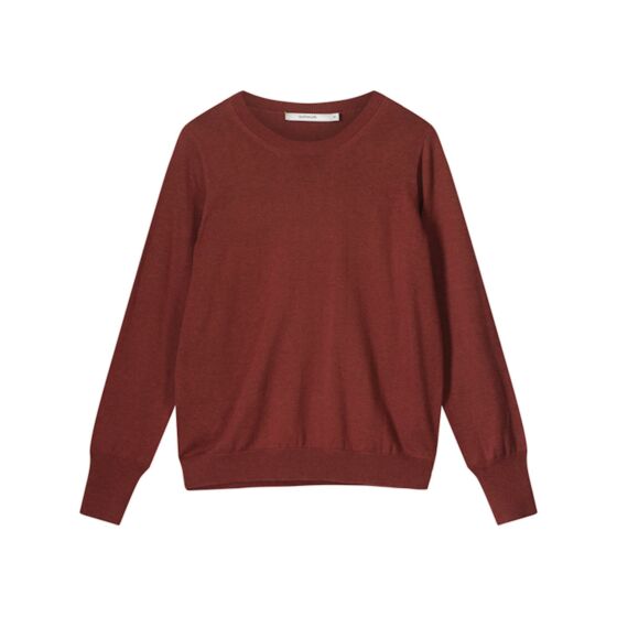 Summum Woman Round Neck Sweater Basic Cherry