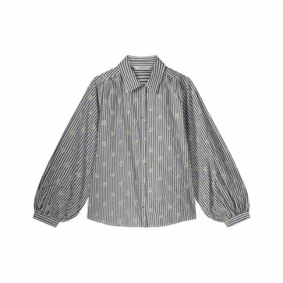 Summum Woman Blouse Scatterend Embrostripe Mist