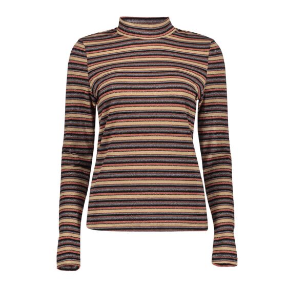 Geisha Top Stripe & Lurex Sand/Stone/Black/Copper