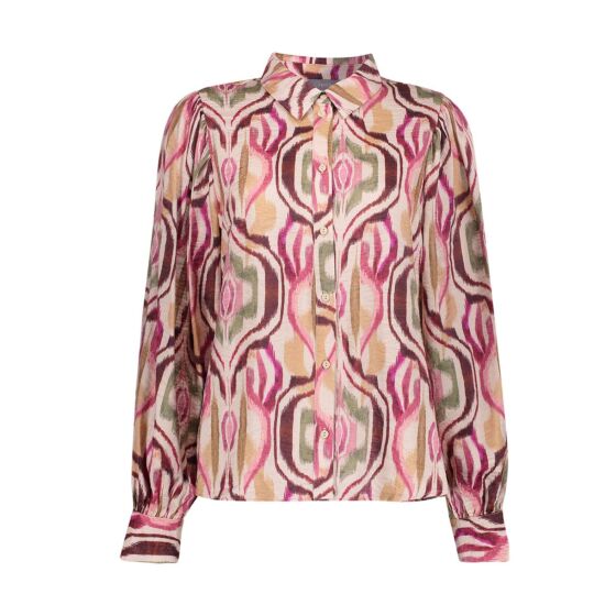 Geisha Blouse Sand / Burgundy