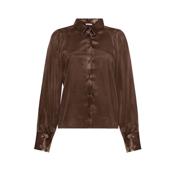 Geisha Top Satin Brown