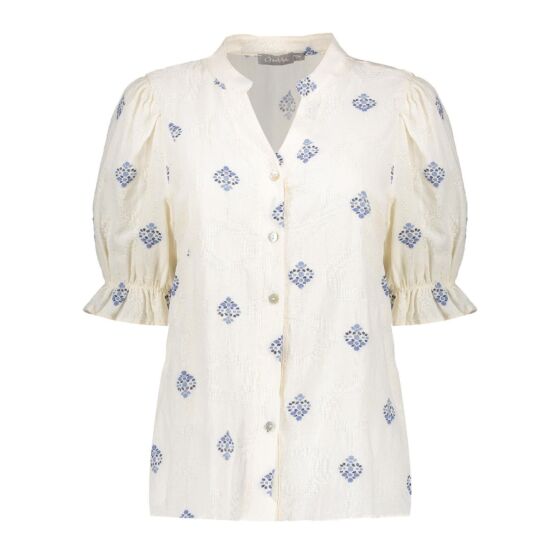 Geisha Blouse Embriodery Offwhite 