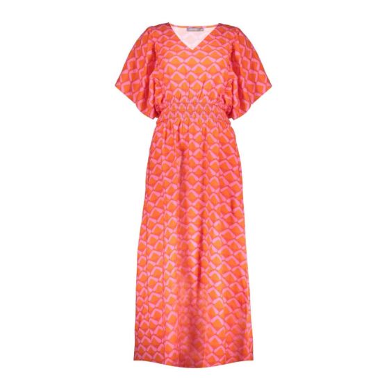 Geisha Midi Dress Coral / Pink