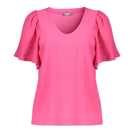 Geisha Top Crinkle Raspberry