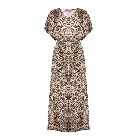 Geisha Dress Leopard Sand / Black 