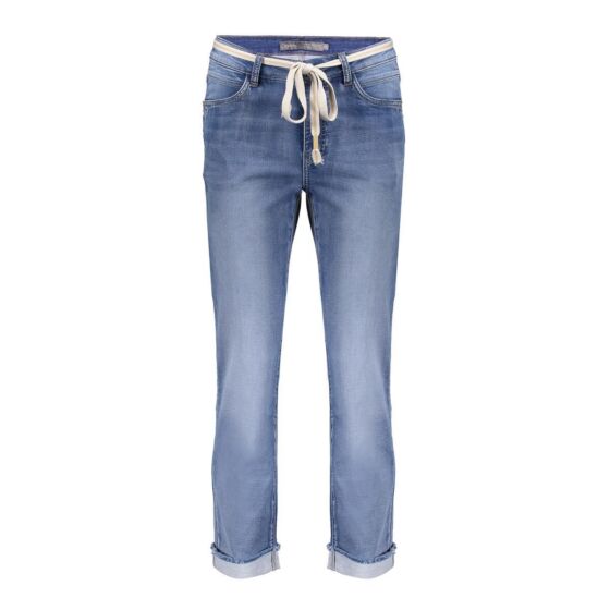 Geisha Jeans Turn Up Mid Bleu Denim