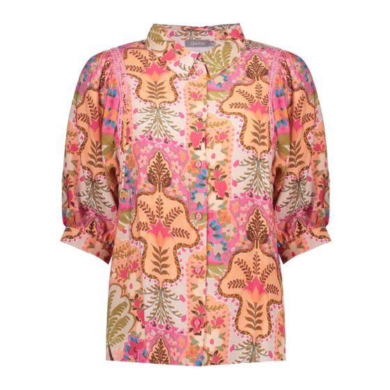 Geisha Blouse Pink /Cherry Red 