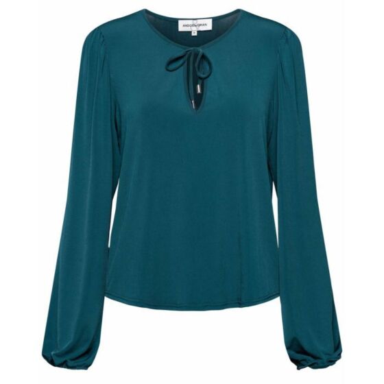 Woman And Co Liana Blouse Dark Teal