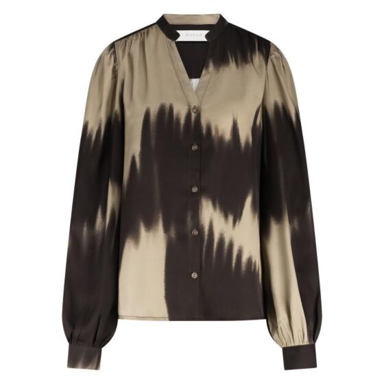 Nukus Lizzy Blouse Sand Dark Chocolate 