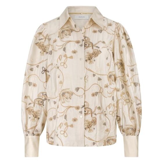 Nukus Preston Blouse Embriodery Sand