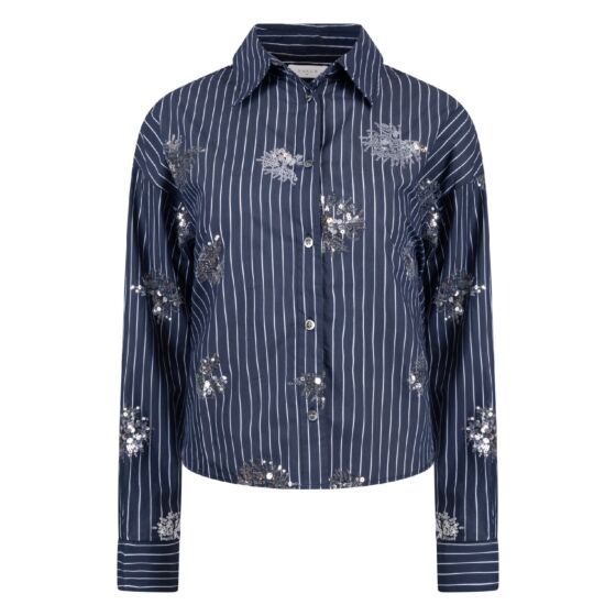 Nukus Tessa Blouse Paillet Navy 