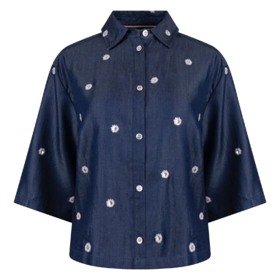 Nukus Isa Blouse Glossy Navy 