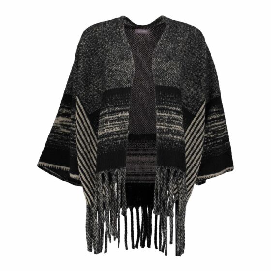 Geisha Poncho Black / Sand 