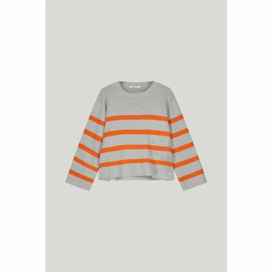 Summum Woman Striped Sweater Soft Viscose Mist