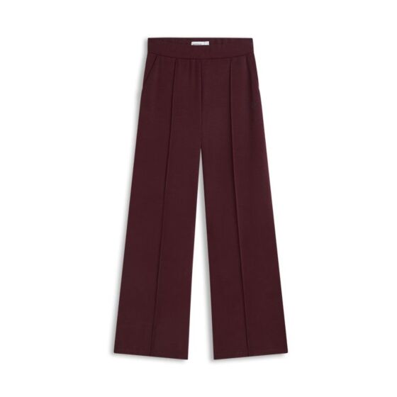 Summum Woman Wide Leg Pant Soft Scuba Burgundy 