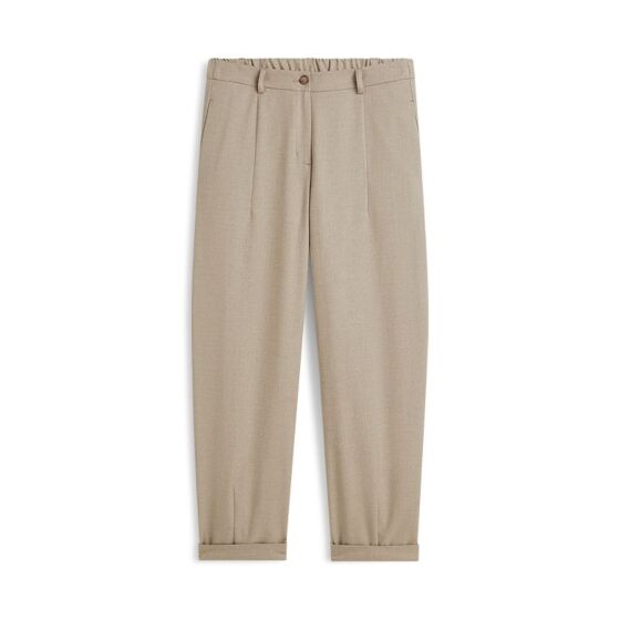 Summum Woman Trousers Barrel Fit Twill Melange