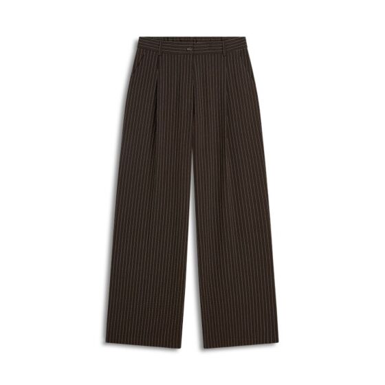 Summum Woman Trousers Wide Leg Blend Stripe 