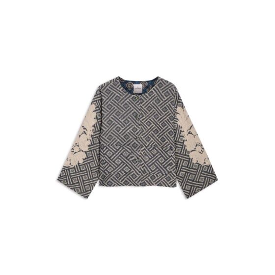 Summum Woman Jacket Blue Jaquard Midnight Blue 