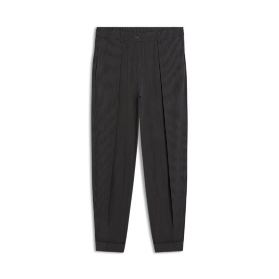 Summum Woman Trousers Pinstripe Black