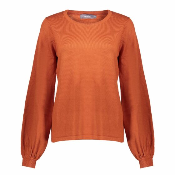 Geisha Pullover Basic Ballon Sleeves Orange